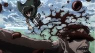 Levi's rage against the Beast Titan (Image Source: Studio Wit)